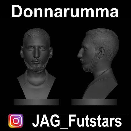 donnarumma fútbol busto Milán PSG Italia juego futebol futbol 3D print model - Mito3D