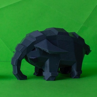donphan low poly pokemon low-poly lowpoly faceted gen 2 ii second generation figure pok mon 3d print model - Mito3D