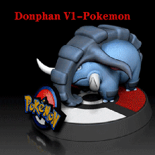 Donphan v1 pok pazartesi heykelcik 3d Yazdır model pokemon nintendo anime şekil oyuncak 3d print model - Mito3D