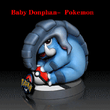 Donphan v2 Baby pok mon Figur 3d drucken Modell Pokémon Nintendo Anime Zahl Spielzeug 3d print model - Mito3D
