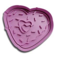donut glazed heart cookie cutter cutting donate thread 3d print model - Mito3D