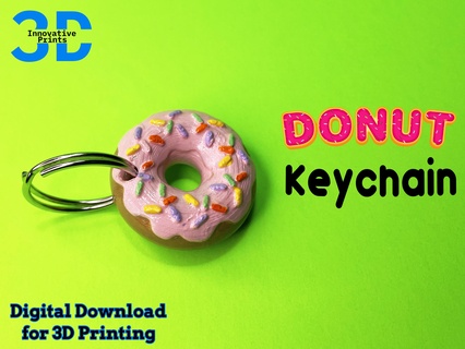 donut keychain 3d print model - Mito3D