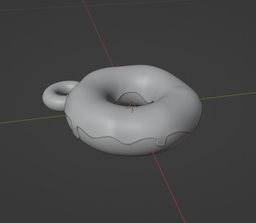 donut keyring keyring donut food free fun  3d print model - Mito3D