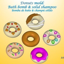 Donut moule baignoire bombe solide shampooing moules presse beignets mignonne 3d 3d print model - Mito3D