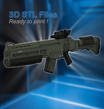 sventura assalto fucile destino film cosplay roccia pistola 3d print model - Mito3D