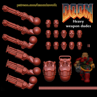 doom - heavy weapon dudes eternal conversion troops soldiers armor guns possessed zombie hell demonic tactical dude 3d print model - Mito3D
