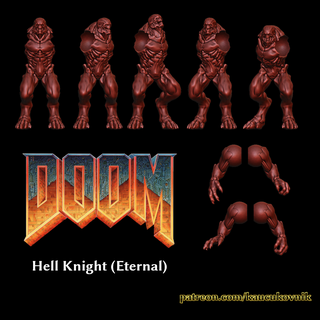 doom - hell knight eternal demon noble beast horror 3d print model - Mito3D