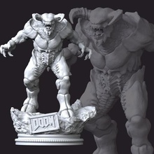 doom baron hell monsters game fan art 3d print model - Mito3D