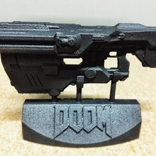doom 2016 bfg9000 arma stand de exibição arte 3d print model - Mito3D