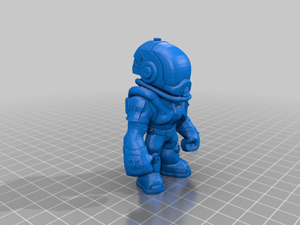 doom engineer mini-figure collectible 3 marine model resurrestion evil toy people 3d print model - Mito3D