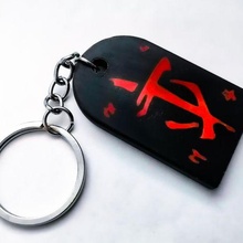 doom eternal 2color keychain jewelry game fashion stl 3d print model - Mito3D