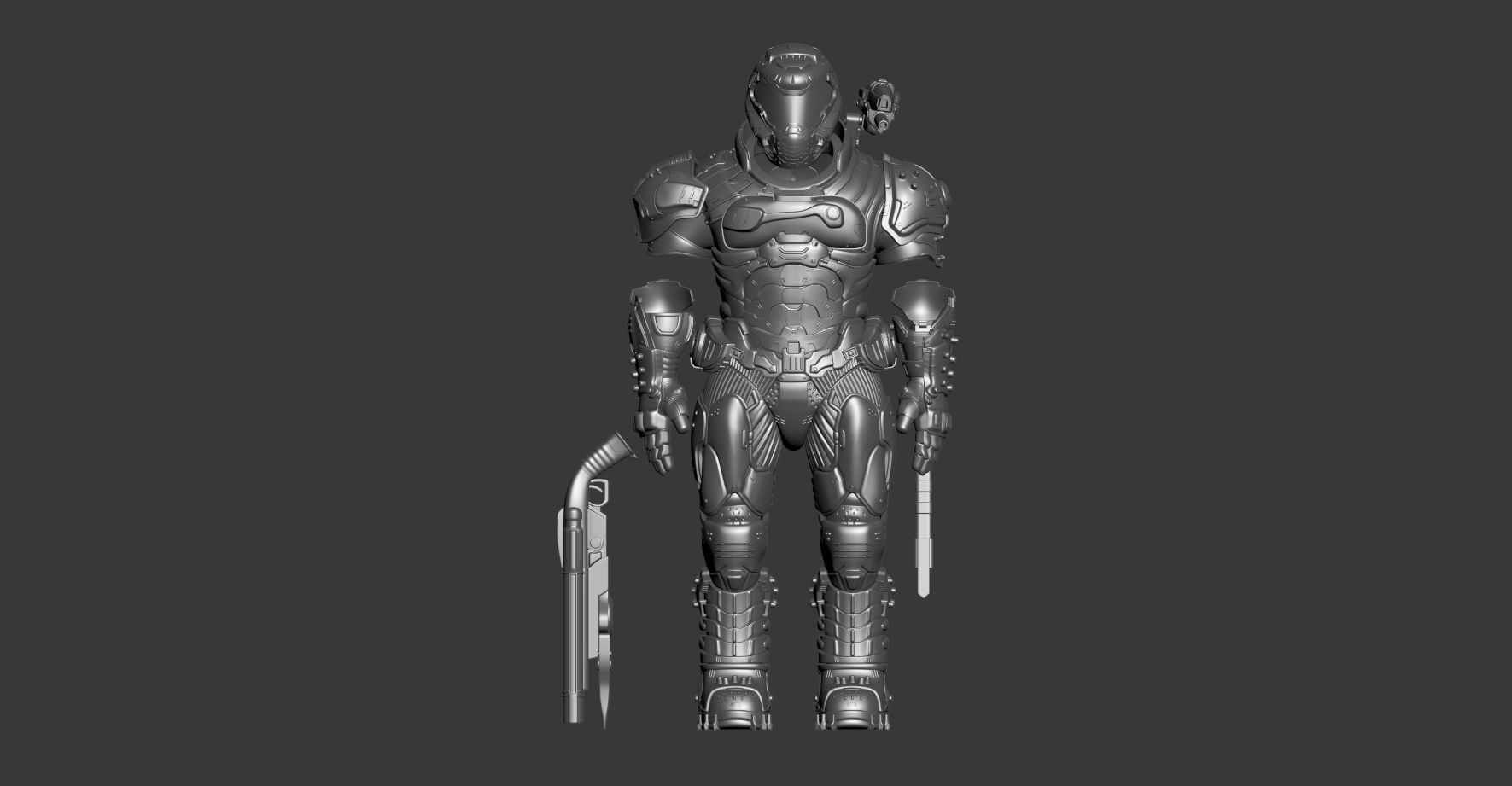 doom eternal slayer suit 3d print armor cosplay chest helmet gamer game doomguy protector halloween praetor gear 3D print model - Mito3D