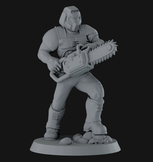 doom guy classic 3d print stl action figure Game doom guy stl ready complete atcion figure print  3d print model - Mito3D