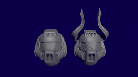 doom marine helmet Game 3d_printing 40000 miniature sci-fi 3d print model - Mito3D