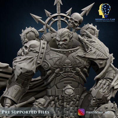 desgraça fuzileiros navais senhor of he sombrio cavaleiros jogos espaço senhores scifi hq tampo mesa tabuleiro guerra 40 k heresia caos herege tribunal tático comandante 3d print model - Mito3D