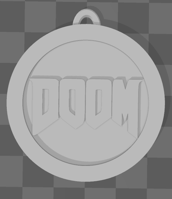 doom medal video games bethesda key rings 3D print model - Mito3D