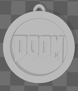 doom medal doom video games bethesda key rings  3d print model - Mito3D