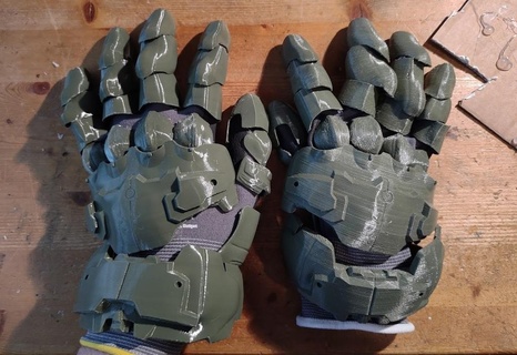 doom slayer glove improved scaled cosplay costume 3d print model - Mito3D