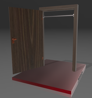 door gymnastic bar frame hallway doll house fitness 3d print model - Mito3D