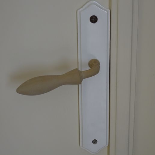 door handle practice wood lock interior 3D print model - Mito3D