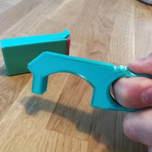 Türgriff Knopf Schieber Gehäuse tool push - Taste Griff nützlich 3dvscovid19 3d print model - Mito3D