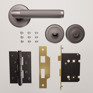 puerta encargarse paquete metal moderno bisagra bloquear 3d print model - Mito3D