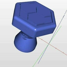 door handle square shaft diy 3d print model - Mito3D