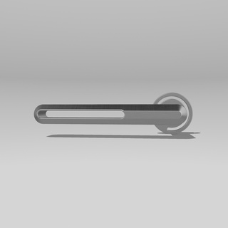 door handle v1 hardware aluminum steel lock low poly house 3d print model - Mito3D