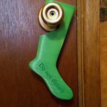 Tür Aufhänger Status Socke aufhängen Knopf Schlafzimmer Warnung sicher eingeben FlashForgekulte 3d print model - Mito3D