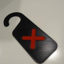 door hanger tag home handle 3d print model - Mito3D