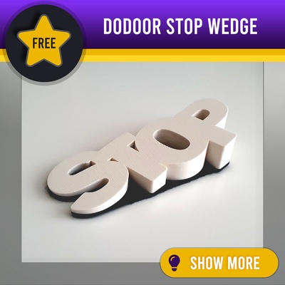 door stop wedge doorstop doorstopper text household 3d print model - Mito3D