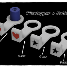 Tür Stopper + Halter Unterstützung Türstopper 3d print model - Mito3D