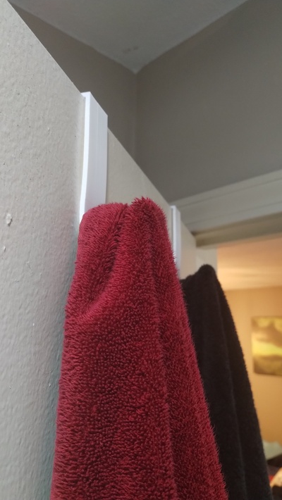 porta toalha manto gancho prateleira suporte banheiro 3d print model - Mito3D