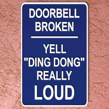 doorbell broken sign signs_logos 3d print model - Mito3D