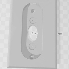 timbre puerta empotrado caja redondeado 3d print model - Mito3D