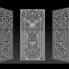 portas 3d modelos cnc stl decorativo roseta enfeite decoração alívio relevo mobília arquivos padronizar modelo parede cobertura rosetas painéis 3d print model - Mito3D