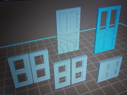 doors windows 1 35 diorama wwii ww2 3d print model - Mito3D