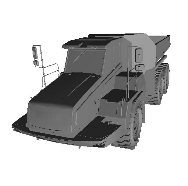 boxan adt 40 casa discarica camion industria industriale veicolo bulldozer caricatore inseguitore 3D print model - Mito3D