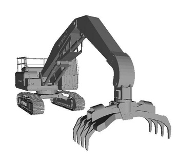 doosan dx300ll-5 Home excavator dx300 industry industrial vehicle bulldozer loader tracktor 3d print model - Mito3D