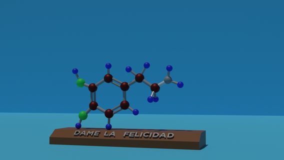 dopamina formula 3d print model - Mito3D