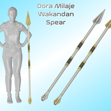 Dora Fata Morgana Wakanda Speer schwarz Panther Falke Winter Soldat beinhaltet thematisch Sockel Anzeige cc3d Rächer 3d print model - Mito3D
