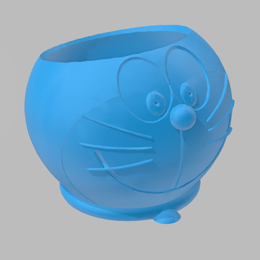 doraemon flowerpot 3D print model - Mito3D