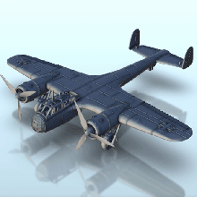 Dornier 17 ww2 alemán Alemania Luftwaffe llamas guerra tornillo acción 15mm 20mm 25mm 28mm 32mm 3d print model - Mito3D