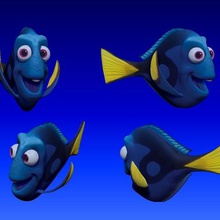 dory 3d fumetto di pesce vari cartone animato film giocattolo 3d print model - Mito3D