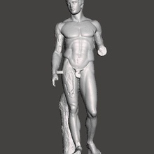 doryphoros Mia Minneapolis Enstitü Sanat atlet Yunan heykel merhaba mermer of sanatlar çıplak erkek Polykleitos taramalar_ replikaları 3d print model - Mito3D