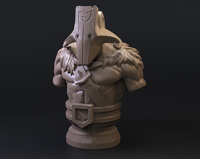 Dota 2 Juggernaut kapak Kısa Şişman lol heykel Sanat oyuncak oyun 3d print model - Mito3D