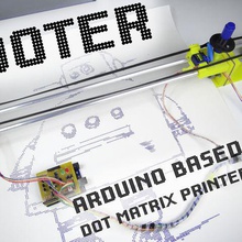 doter huge arduino based dot matrix printer gadget robot device project pcb 3d print model - Mito3D