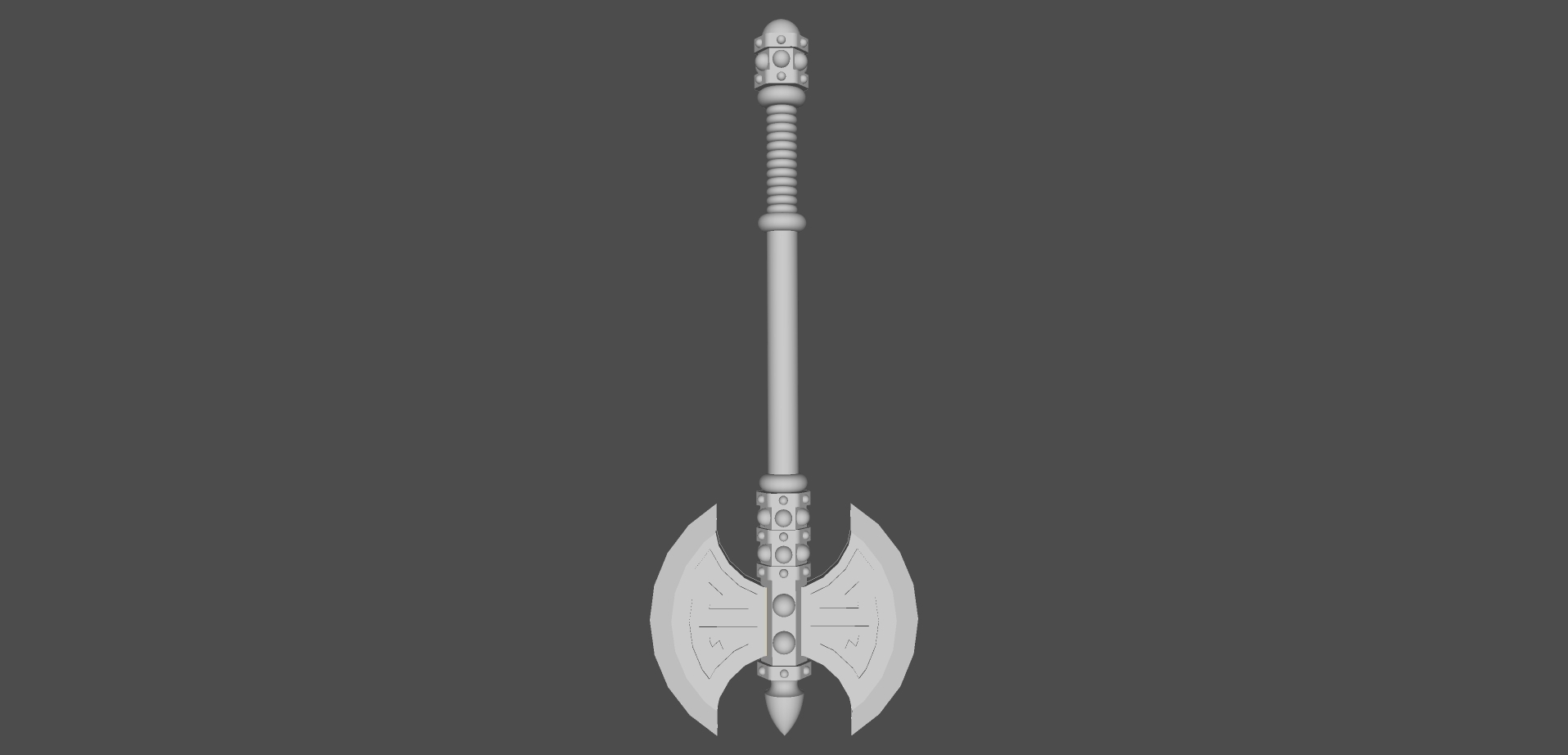 double-sided ax Game toy axe 3D print model - Mito3D