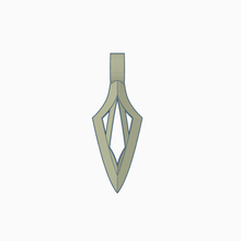 double arrowhead jewel jewelry necklace viking arrow art pendle celtic 3d print model - Mito3D
