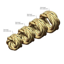 double braided wire bead charm 3d print model 3d print model - Mito3D